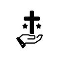 Black solid icon for Truth, veracity and faith Royalty Free Stock Photo