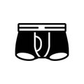 Black solid icon for Underwear, breeches and apparell