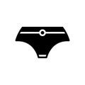 Black solid icon for Underwear, lingerie and cloth