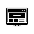 Black solid icon for Website, site and coding Royalty Free Stock Photo