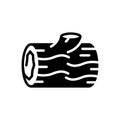 Black solid icon for Wood, timber and lumber Royalty Free Stock Photo