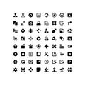 Black Solid User Interface Icon Set Isolated on White Background Royalty Free Stock Photo
