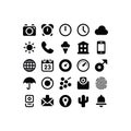 Black Solid User Interface Icons Set for Web, App and Mobile Design Royalty Free Stock Photo