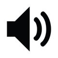 Black Sound audio symbol normal level for banner, general design print and websites.