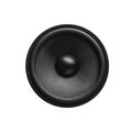 Black sound speaker isolated on white . Royalty Free Stock Photo