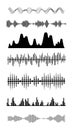 Black sound waves. Royalty Free Stock Photo