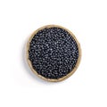 Black Soybeans (Black Soya Bean), Black Soy beans in threshing basket