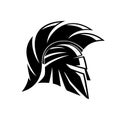 Black spartan helmet.