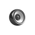 Black speaker isolated Royalty Free Stock Photo