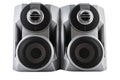 Black speaker isolated with clipping path Royalty Free Stock Photo