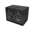 Black speaker isolated on a white. Royalty Free Stock Photo