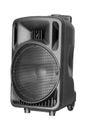 Black speaker isolated on white Royalty Free Stock Photo