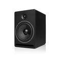 Black speaker isolated on a white. Royalty Free Stock Photo