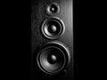 Three-Way Hi-Fi Audio Speaker System Close-up Royalty Free Stock Photo