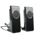 Black speakers isolated on white Royalty Free Stock Photo