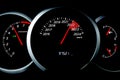 Black speedometer with cutoffs 2022, 2023, 2024. The concept of the new year and Christmas in the automotive field. Counting Royalty Free Stock Photo