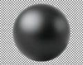 Black Sphere on Checkered Background Royalty Free Stock Photo
