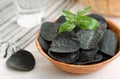 Black spicy potato chips