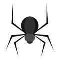 Black spider icon isolated Royalty Free Stock Photo
