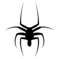 Black spider icon isolated on white background. Big Spider. Royalty Free Stock Photo