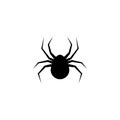 Black Spider logo template vector icon illustration Royalty Free Stock Photo