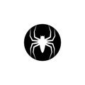 Black Spider logo template vector icon illustration