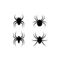 Black Spider logo template vector icon illustration