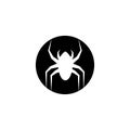 Black Spider logo template vector icon illustration