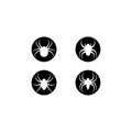 Black Spider logo template vector icon illustration Royalty Free Stock Photo