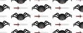 Black spider pattern. Mch on a dark background. Seamless pattern for textile and fabric design Royalty Free Stock Photo