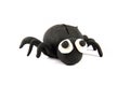 Black spider from the plasticine Royalty Free Stock Photo