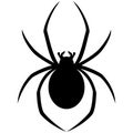 Black spider sign. Royalty Free Stock Photo