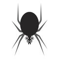 Black spider silhouette with long slender legs