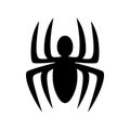 Black Spider symbol for banner, general design print and websites.
