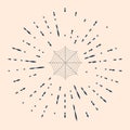 Black Spider web icon isolated on beige background. Cobweb sign. Abstract circle random dots. Vector Illustration Royalty Free Stock Photo