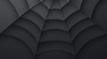 The black spider web spans across the image, revealing intricate patterns and textures. Halloween three dimensional background. Royalty Free Stock Photo