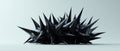 Black Spiky Abstract Sculpture with Sharp Points