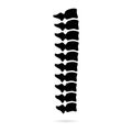 Black Spine structure icon or logo Royalty Free Stock Photo