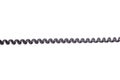 Black spiral telephone cord isolated on white background. Royalty Free Stock Photo