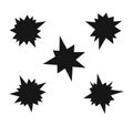 Splash star icons set