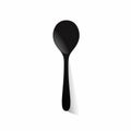 Black Spoon Vector Illustration With Solapunk And Bauhaus Style