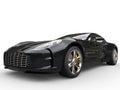 Black sports car - beauty studio closeup shot Royalty Free Stock Photo