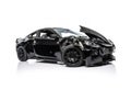 Black sports car crashed. Generative A.I Royalty Free Stock Photo