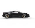 Black sportscar - side view Royalty Free Stock Photo