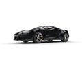 Black sportscar - studio shot Royalty Free Stock Photo