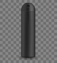 Black aerosol spray mockup template