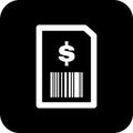 Black Square Account Vector Icon, simple line vector for UI UX design. Symbol for website and mobile app interface and navigation Royalty Free Stock Photo