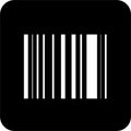 BLACK SQUARE BARCODE ICON VECTOR, simple line vector for UI UX design. Symbol for website and mobile app interface and navigation Royalty Free Stock Photo