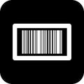 Black Square Barcode Vector Icon, simple line vector for UI UX design. Symbol for website and mobile app interface and navigation Royalty Free Stock Photo