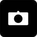 Black Square Camera Vector Icon, simple line vector for UI UX design. Symbol for website and mobile app interface and navigation Royalty Free Stock Photo